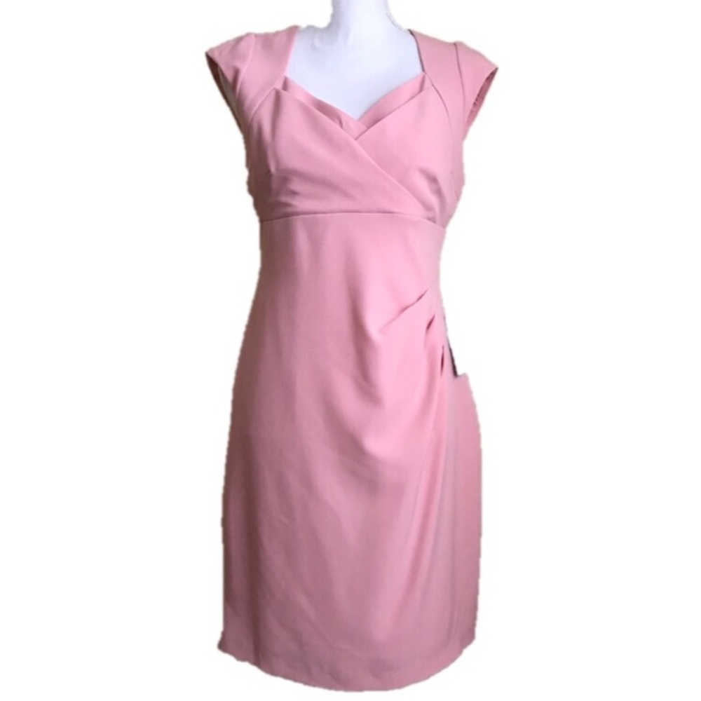 Adrianna Papell Dress, Pink, Size 10P, Cap Sleeve